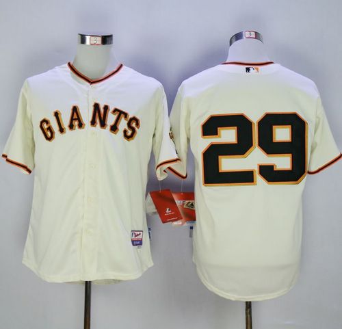 Giants #29 Jeff Samardzija Cream Cool Base Stitched MLB Jersey - Click Image to Close